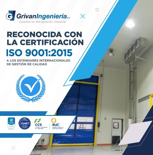 Certificación ISO 9001:2015, compromiso continúo con la calidad, vigente desde el año 2011.